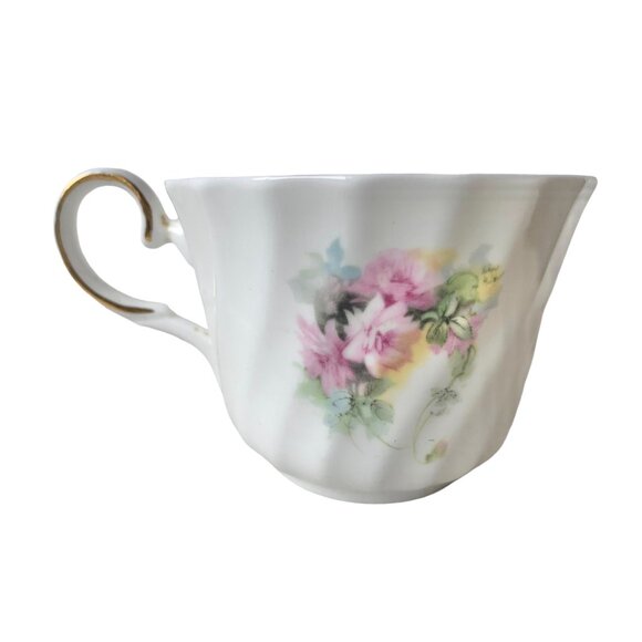 Royal Patrician Staffordshire England June Cup and saucer tea cup White with pin - Picture 6 of 10